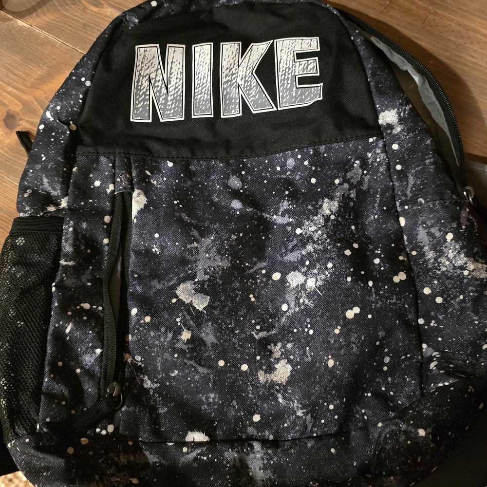 Nike Men's Black and White Splatter Backpack
